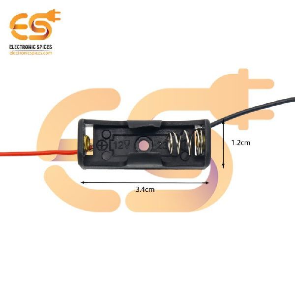 23A 12V Single Battery Holder Plastic Case With Wire 1 (1 X 12V = 12Volt)