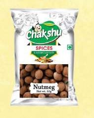 Chakshu Organic Nutmeg Pouch, for Cooking, Certification : FSSAI Certified