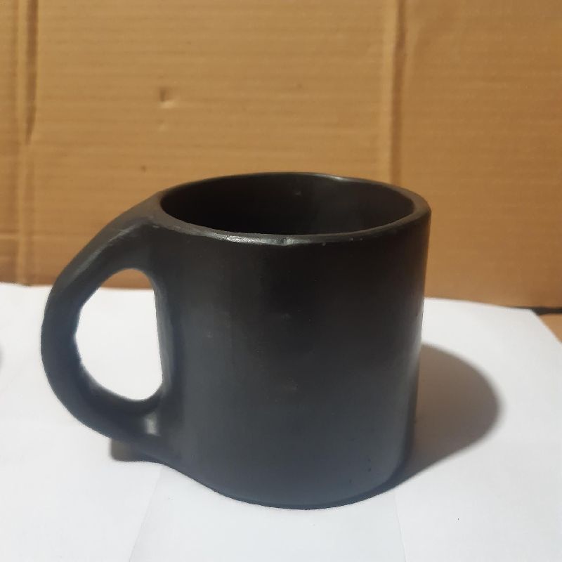 Handmade Black Pottery Coffee Mug, Size : Large, Medium, Small