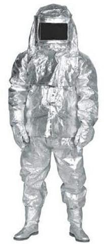 Aluminized Cloth Fire Proximity Suit, Color : Silver
