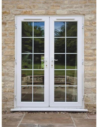 Hinged UPVC French Door, Color : White