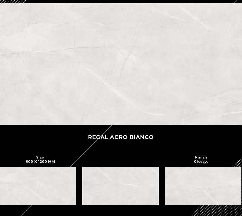 600x1200mm Regal Acro Bianco Finish Ceramic Tiles