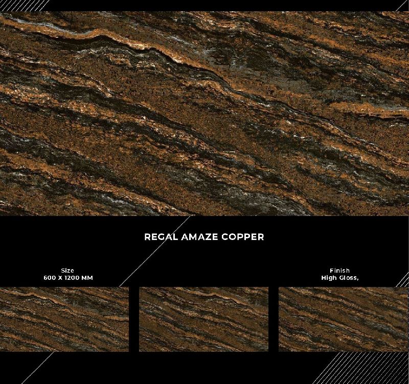 600x1200mm Regal Amaze Copper Finish Ceramic Tiles