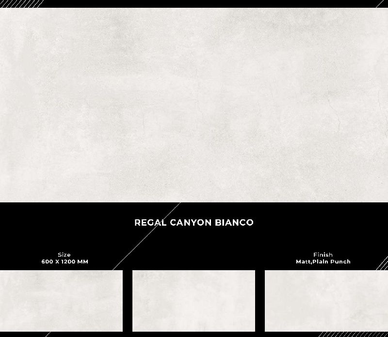 600x1200mm Regal Canyon Bianco Finish Ceramic Tiles