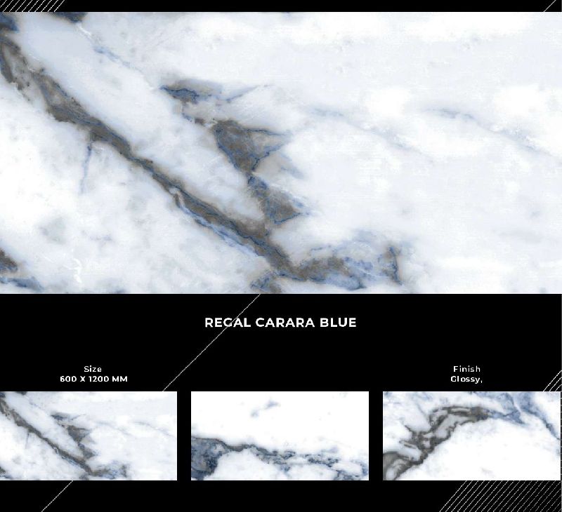 600x1200mm Regal Carara Blue Finish Ceramic Tiles