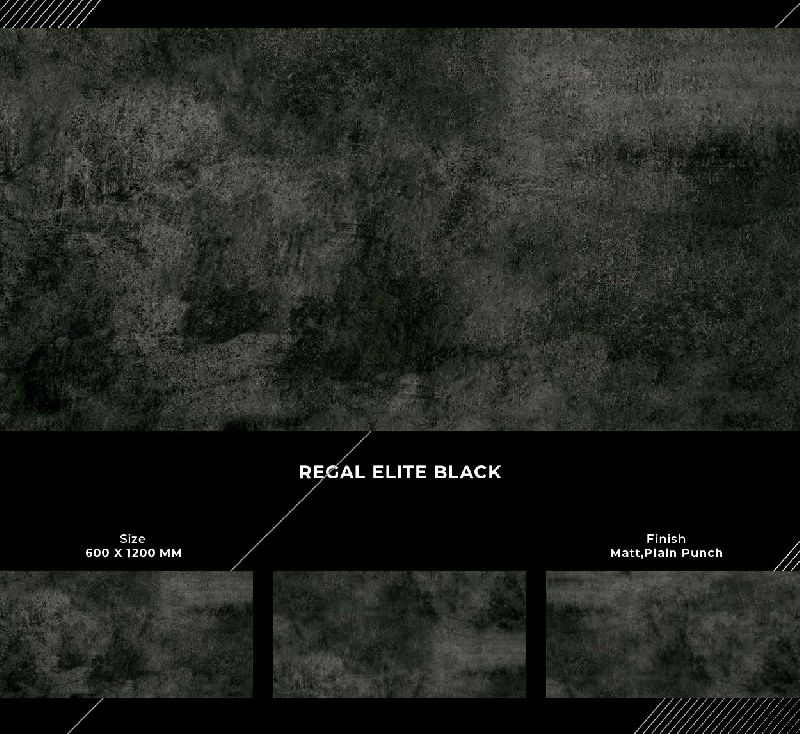 600x1200mm Regal Elite Black Finish Ceramic Tiles