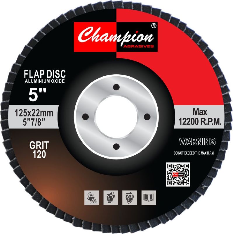 5 Inch 120 Grit Fibreglass Flap Disc