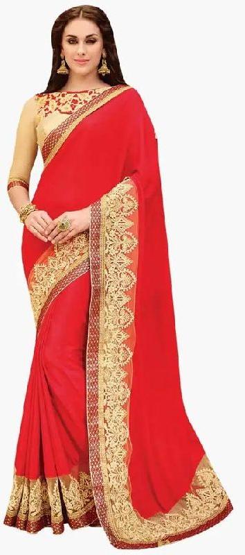 Chanderi Heavy Border Sarees, Feature : Anti-Wrinkle, Comfortable, Dry Cleaning