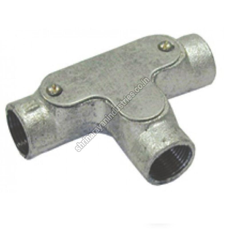 Polished Galvanized Steel Conduit Inspection Tee, Feature : Durable, Light Weight