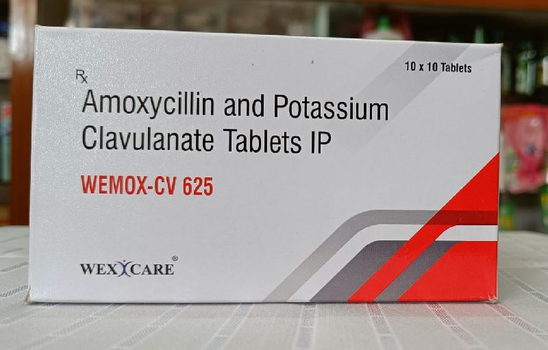 Wemox CV 625mg Tablets, for Hospital. Clinic, Type Of Medicines : Allopathic