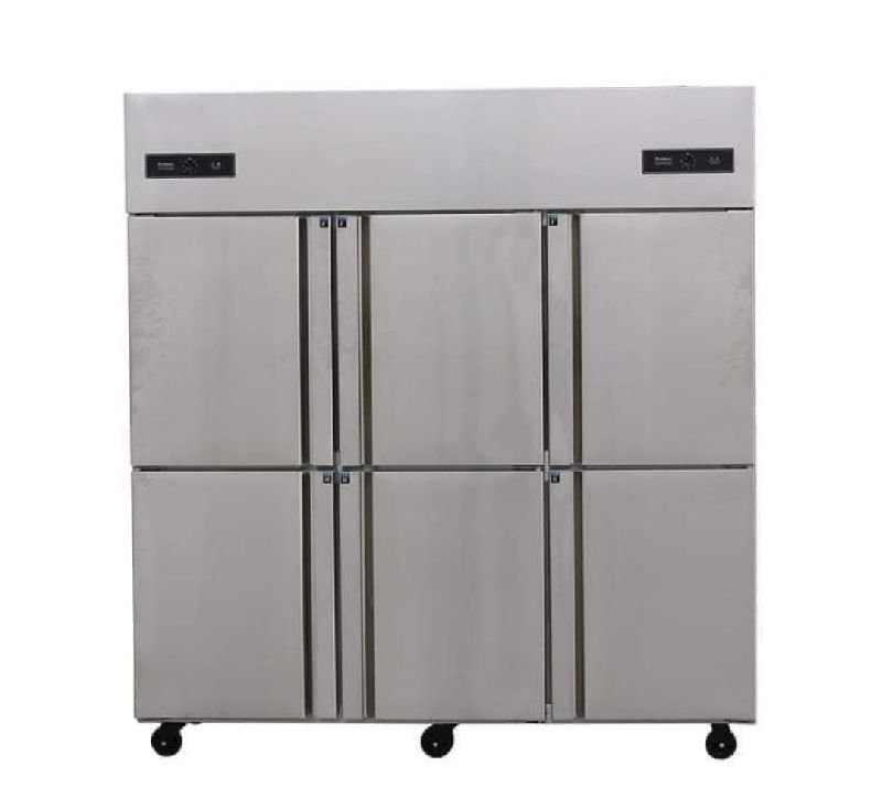 Stainless Steel Six Door Commercial Refrigerator, Capacity : 1100LTRS.