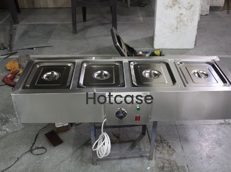 Rectangular Stainless Steel 4 Hole Hot Case, for Restaurant, Capacity : 10-20ltr