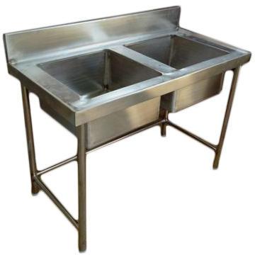 Rectangular Stainless Steel Double Bowl Sink, for Restaurant, Feature : High Quality, Shiny Look