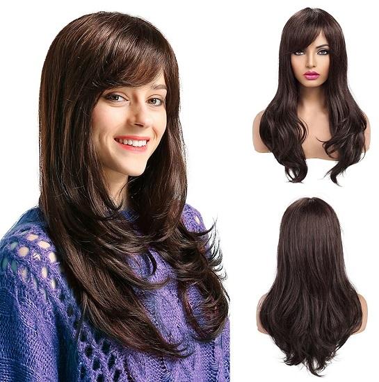 Natural Ladies Hair Wig, For Parlour, Personal, Style : Curly, Straight ...