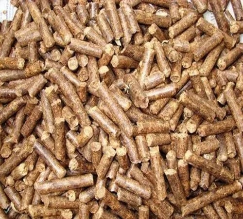 Round Wooden 15 mm Biomass Pellets, for Industrial, Color : Brown