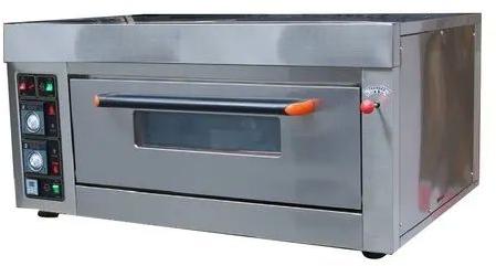 Stainless Steel Single Deck Oven, for Bakery, Hotels, Restaurant, Power : 1-3kw