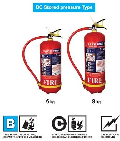 Mild Steel DRY CHEMICAL FIRE EXTINGUISHER, Color : RED