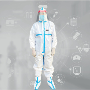 Polypropylene MEDICAL DISPOSABLE COVERALL, Color : White