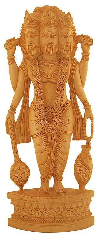 Wooden Brahma Statue