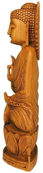 Polished Wooden Buddha Statue, Feature : Best Quality, Easy To Place, Perfect Shape, Termite Proof