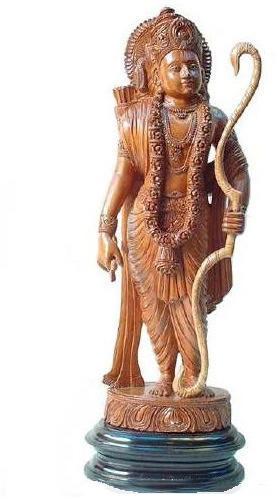 Wooden Lord Sri Rama Statue