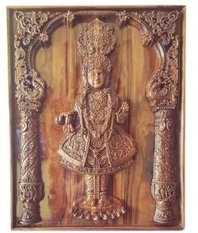 Wooden Swaminarayan Statue