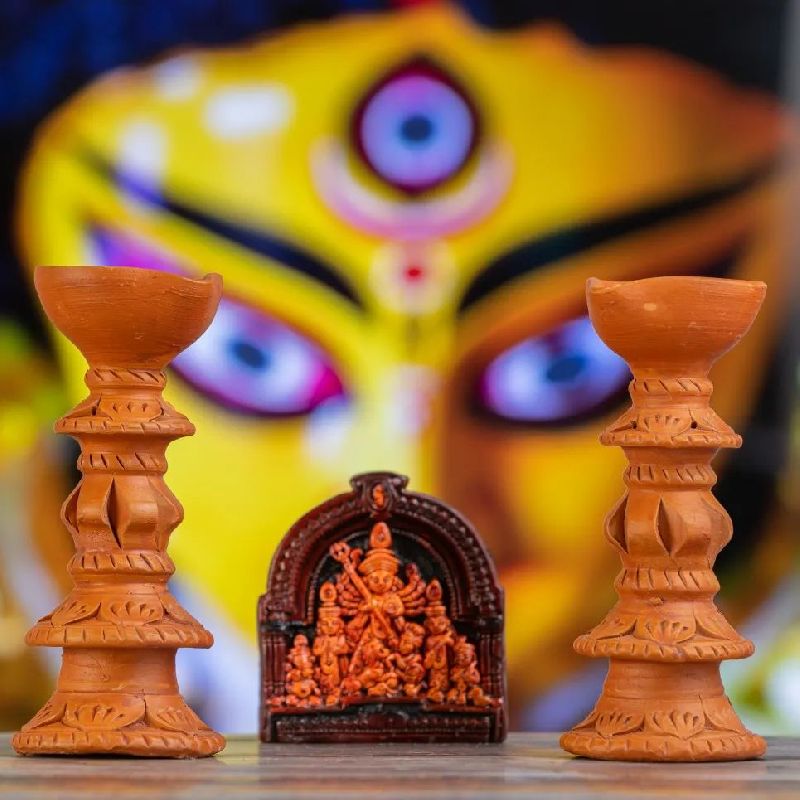 haus fabula handcrafted terracotta goddess durga idol