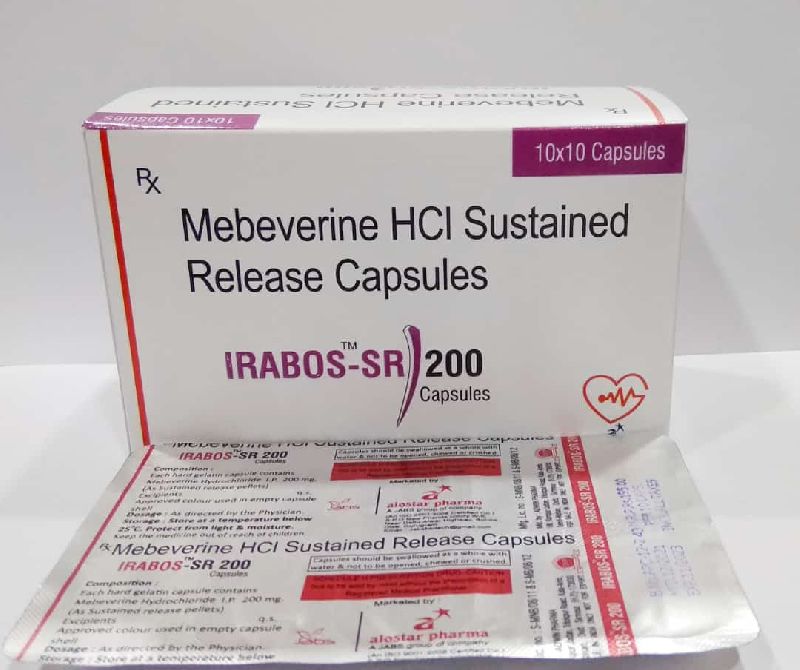Mebeverine HCL Sustained Release Capsules, Packaging Type : Blister