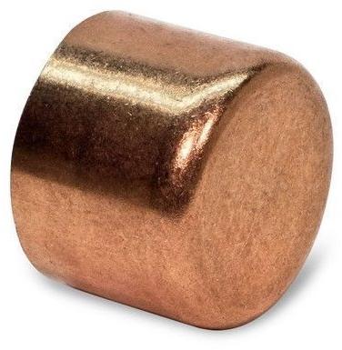 Plain Copper Cap, Shape : Round