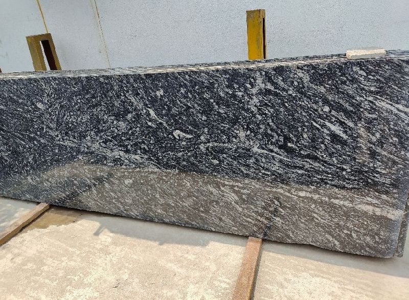 Rectangular Majestic Black Granite Slab, for Steps, Kitchen Countertops, Width : 0-1 Feet, 1-2 Feet
