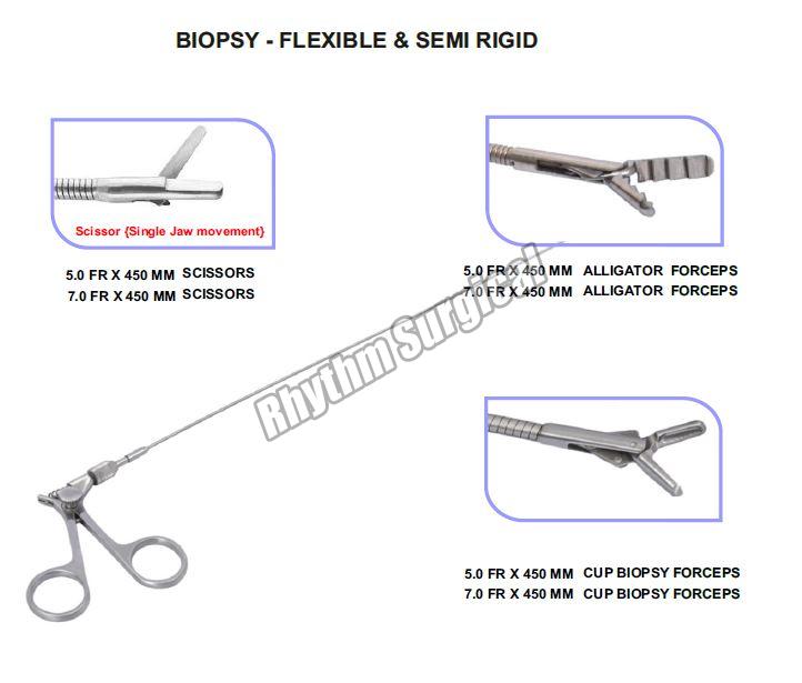 Stainless Steel Flexible Biopsy Forcep, for Hospital, Size : Standard
