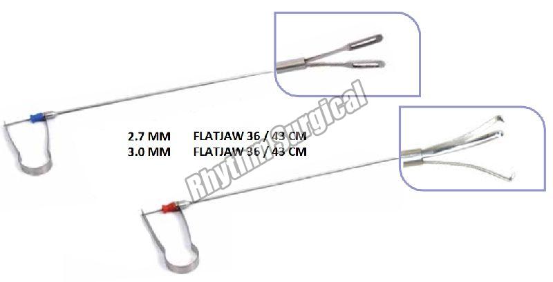 PCNL Flat Jaw Biprong Forcep, for Hospital, Size : Standard