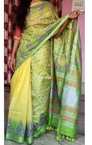 Batik Print Cotton Saree, Saree Length : 6.3 Meter