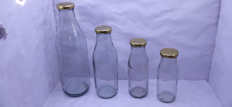 Plain Glass Bottle, Shape : Round