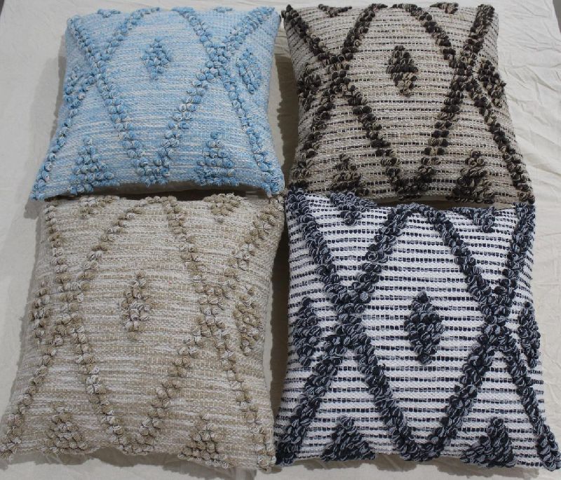 Square Quality Cotton Decorative Pillows, Specialities : Unique Designs, Impeccable Finish