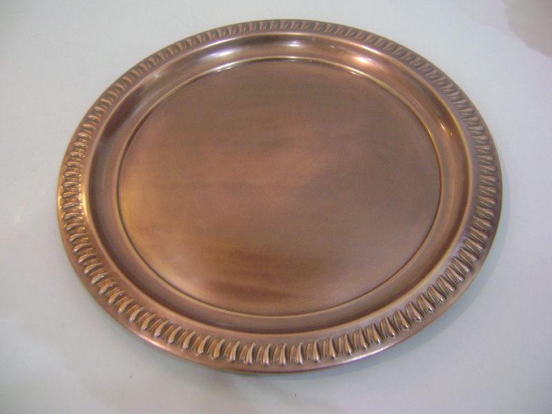 Copper Metal Round Plate, Grade : AAA