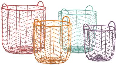 Iron Wired Laundry Basket, Technics : Machine Made