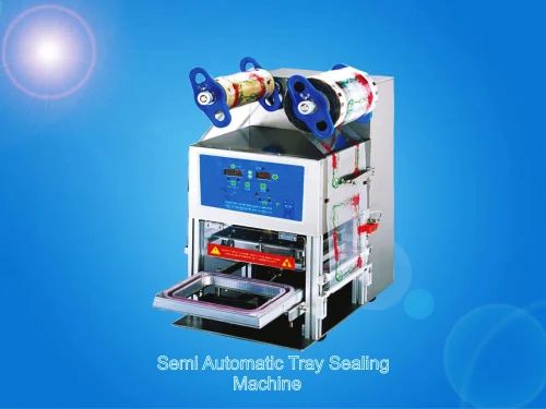 Semi Automatic Tray Sealing Machine, Tray Size : 190 x 140mm