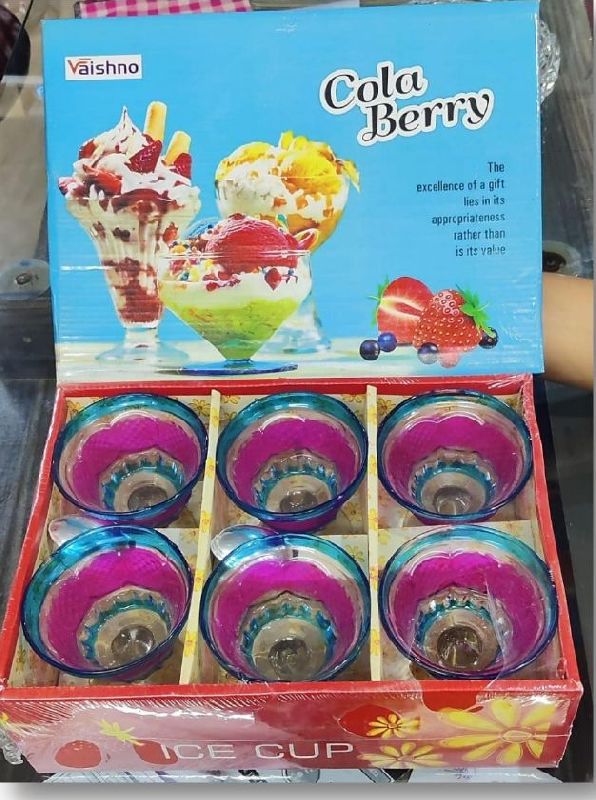 Round Cola Berry Ice Cup Set, for Serving, Size : Standard