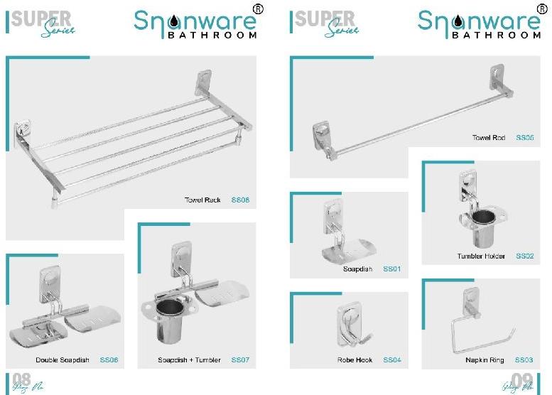 Snanware Polished Stainless Steel bath accessories, Feature : Long Life, Hard Structure, Fine Finished