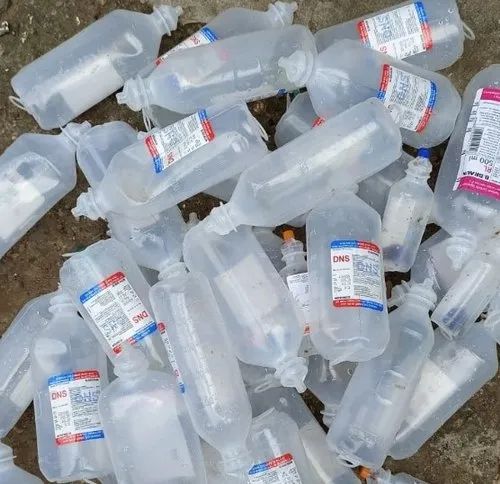 Plastic Used Saline Bottle, Shape : Round