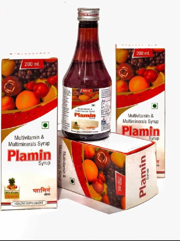 Plamin Multivitamin Syrup, Packaging Type : Plastic Bottle