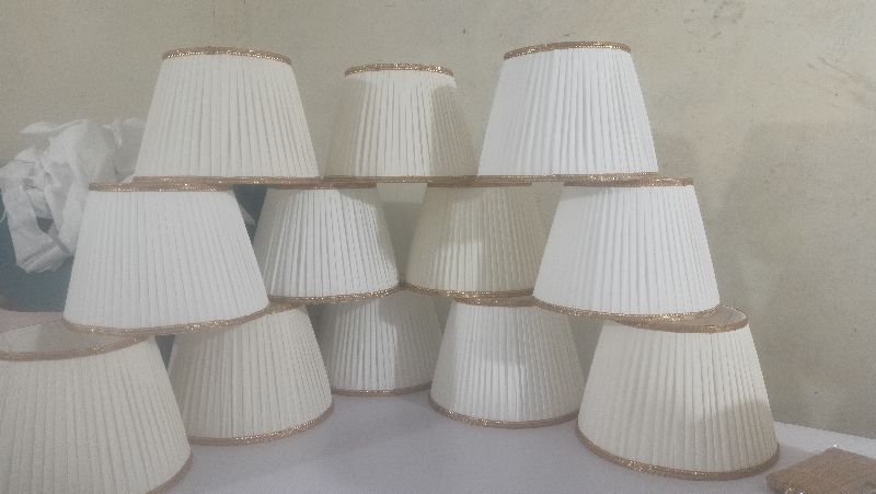  Plain Cotton fabric Lampshade, Size : 18×12×13