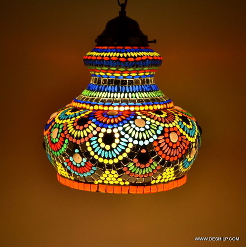 Mosaic hurricane lamp, for Home, Hotel, Mall, Office