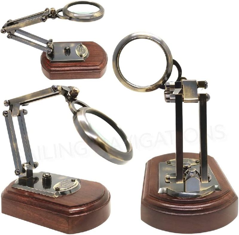 Antique Brass Movable Magnifier