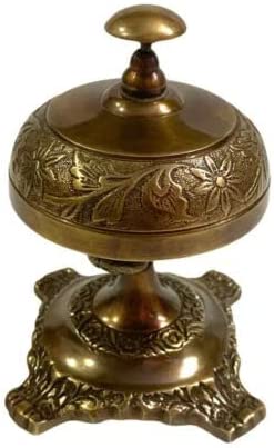 Handmade Brass Table Bell, Size : 4 x 4 x 5 inches