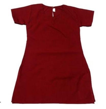 Girls School Uniform Mahroon Kameez, Pattern : Plain