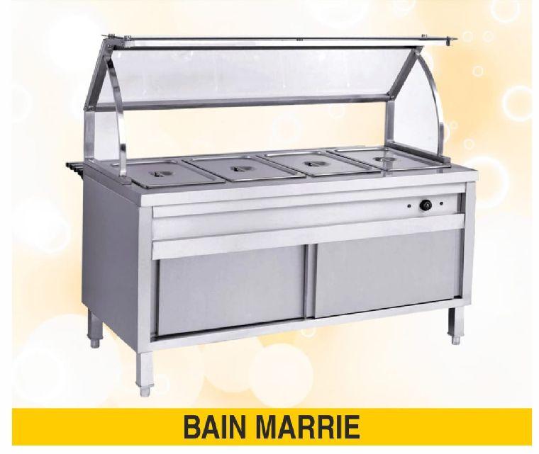 Rectangular Bain Marie with Glass Top, for Restaurants, Voltage : 240V