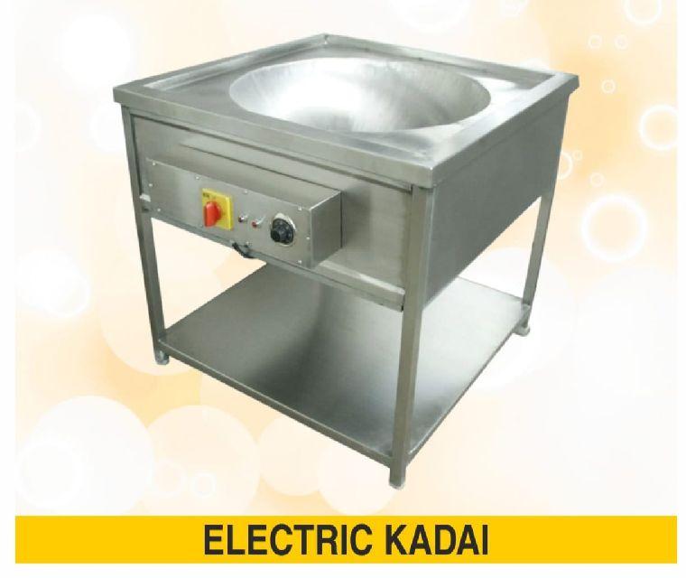 CORRADO Polished Stainless Steel Electric Kadai, Voltage : 220V