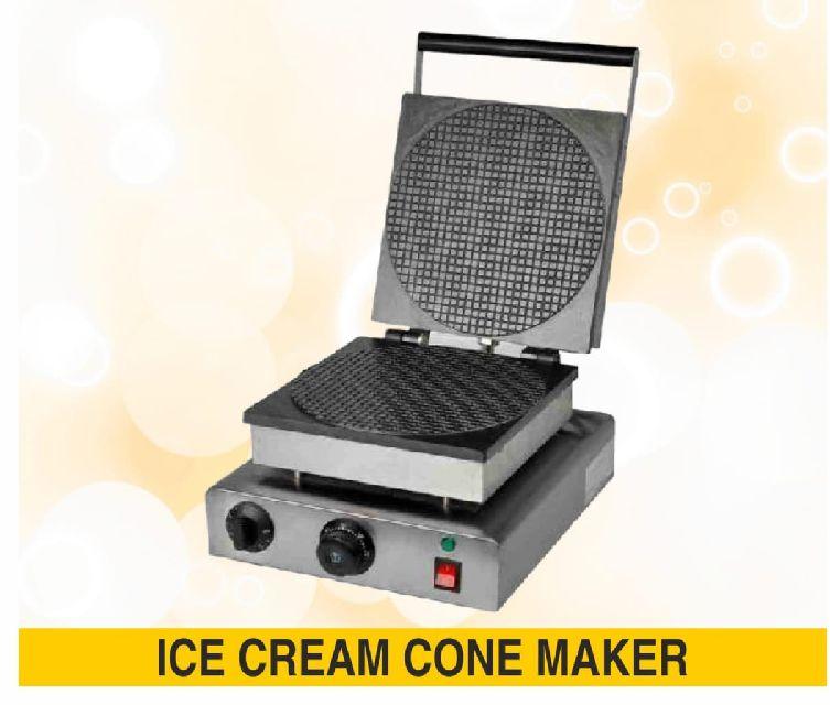 6.5Kg Electric Ice Cream Cone Maker, Color : Grey